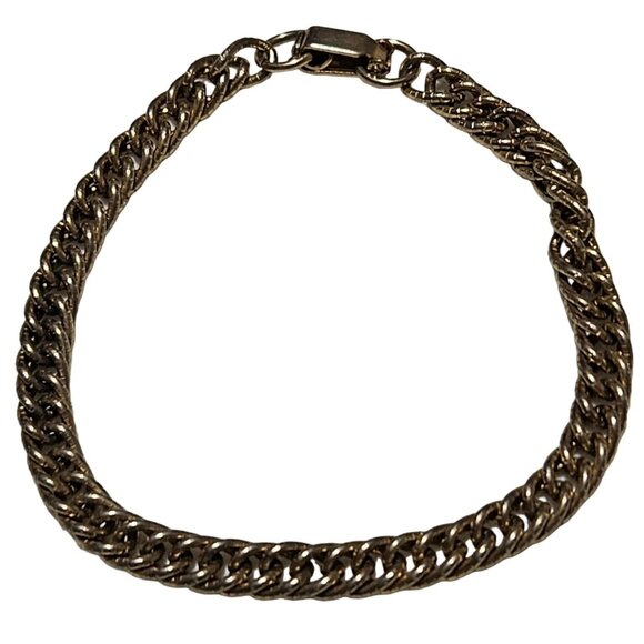 Vintage Gold Tone Chain Link Bracelet Classic Minimalist Fashion Jewelry Women - Picture 1 of 5